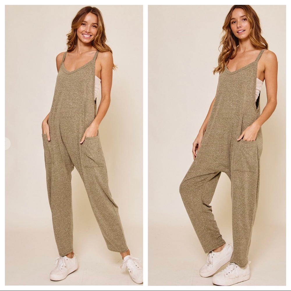 Rachel Favorite Boho Sleeveless Harem Jumpsuit - Picture 2 of 4